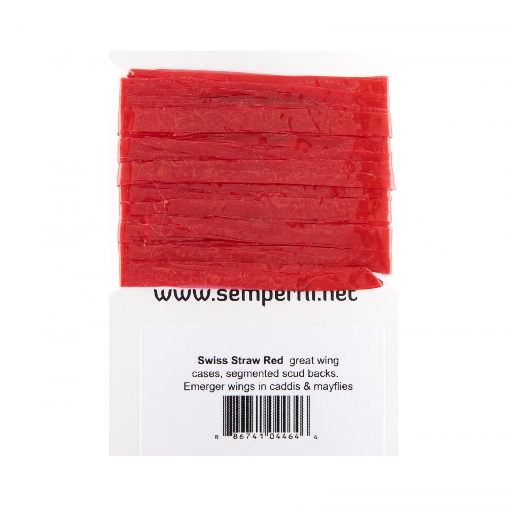 Semperfli Swiss Straw Synthetic Raffia Red Fly Tying Materials